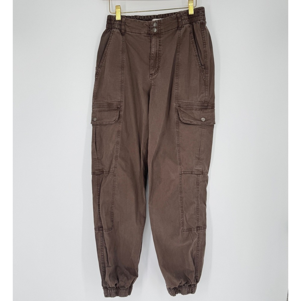 Garage Brown Cotton Cargo Jogger Pants S Utility Gorpcore Streetwear Minimalist